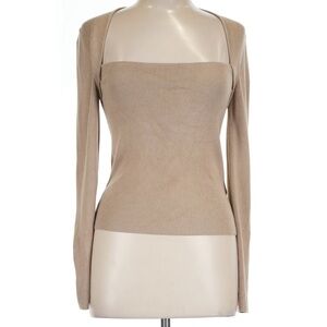 & Other Stories Tan Long Sleeve Blouse